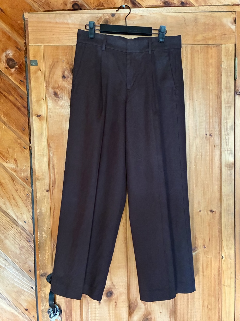 Madewell Wide-Leg Dress Pants - Brown (size 0P)